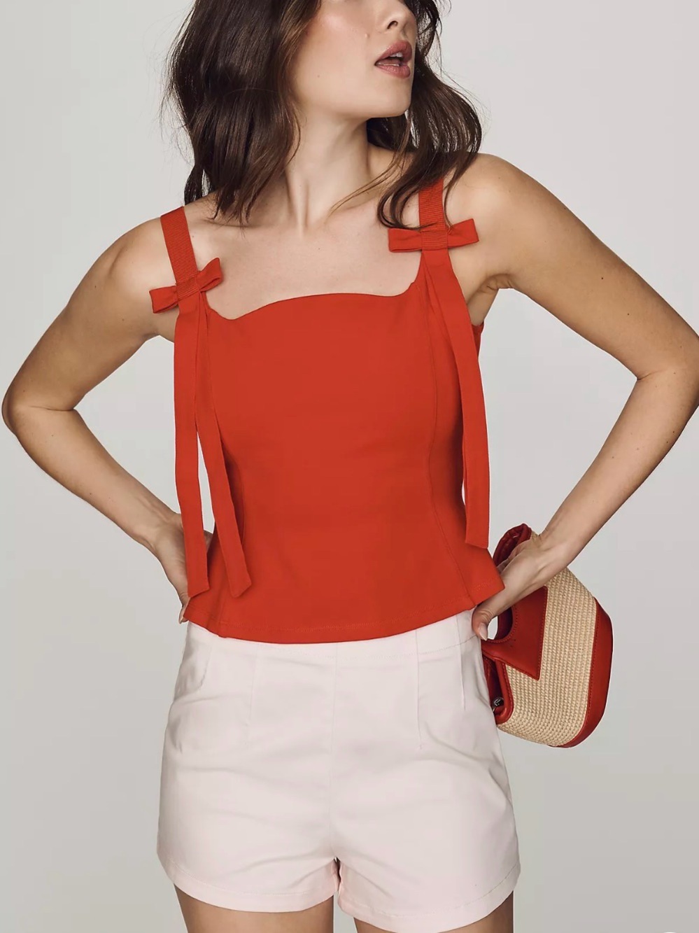 Anthropologie Maeve Bow-Strap Tank